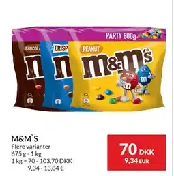 Nielsen's Discount M&M`S tilbud