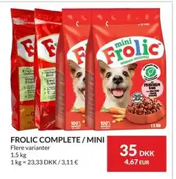 Nielsen's Discount FROLIC COMPLETE / MINI tilbud