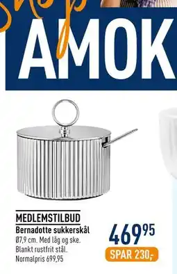 Imerco Bernadotte sukkerskål tilbud
