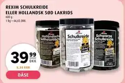 Scandinavian Park REXIM SCHULKREIDE ELLER HOLLANDSK SØD LAKRIDS tilbud
