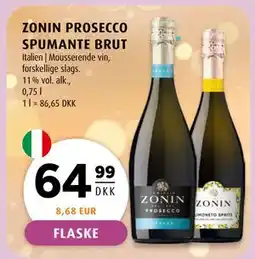 Scandinavian Park ZONIN PROSECCO SPUMANTE BRUT tilbud
