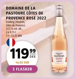 Scandinavian Park DOMAINE DE LA PASTOURE CÔTES DE PROVENCE ROSÉ 2022 tilbud