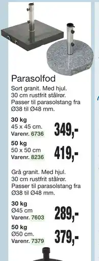 Harald Nyborg Parasolfod tilbud