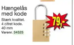 Harald Nyborg Hængelås med kode tilbud