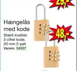 Harald Nyborg Hængelås med kode tilbud