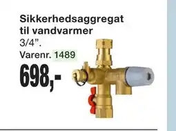 Harald Nyborg Sikkerhedsaggregat til vandvarmer tilbud