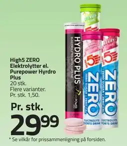 Fleggaard High5 ZERO Elektrolytter el. Purepower Hyrdro Plus tilbud