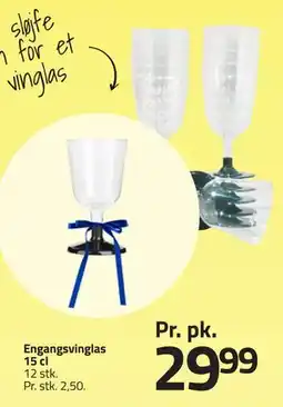 Fleggaard Engangsvinglas 15 cl tilbud