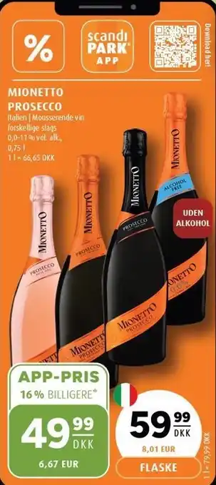 Scandinavian Park MIONETTO PROSECCO tilbud