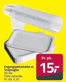 Fleggaard Engangspølsebakke el. Snapsglas tilbud