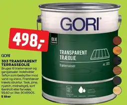 jem & fix GORI 303 TRANSPARENT TERRASSEOLIE tilbud