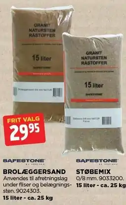 jem & fix BROLÆGGERSAND ELLER STØBEMIX tilbud