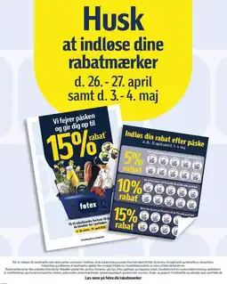 Føtex Husk at indløse dine rabatmærker tilbud