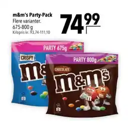 Citti m&m’s Party-Pack tilbud