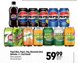 Citti Pepsi Max, Pepsi, 7Up, Mountain Dew Mirinda eller Faxi Kondi tilbud