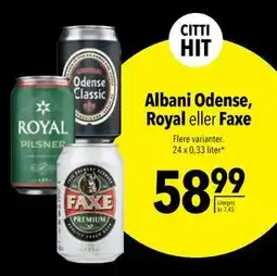 Citti Albani Odense, Royal eller Faxe tilbud