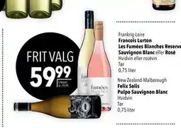 Citti Francois Lurton Les Fumées Blanches Reserve Sauvignon Blanc eller Rosé tilbud