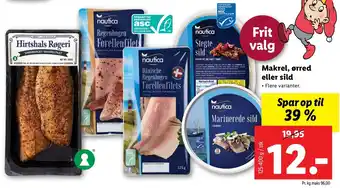 Lidl Makrel,Ørred Eller Sild tilbud