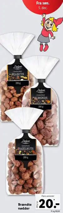 Lidl Brændte Nødder 200g tilbud