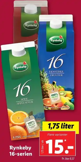 Lidl Rynkeby 16-Serien 1,75 Liter tilbud