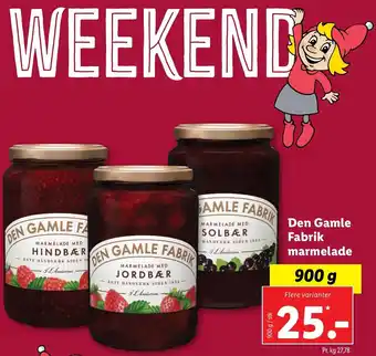 Lidl Den Gamle Fabrik Marmelade 900g tilbud