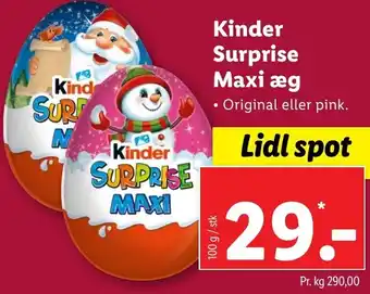 Lidl Kinder Surprise Maxi Æg 100g tilbud