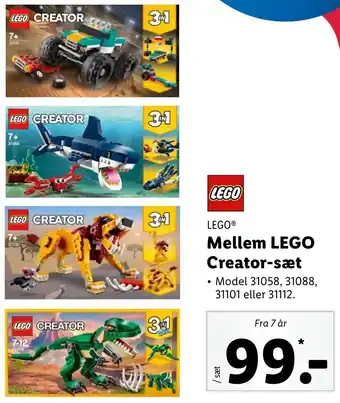 Lidl Mellem Lego Creator-Sæt tilbud