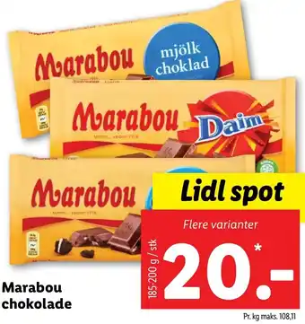 Marabou Chokolade 185-200g
