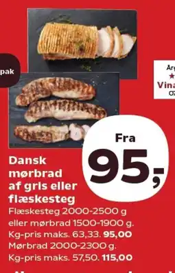 Kvickly Dansk mørbrad af gris eller flæskesteg tilbud