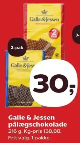 Kvickly GALLE & JESSEN Pålægschokolade tilbud