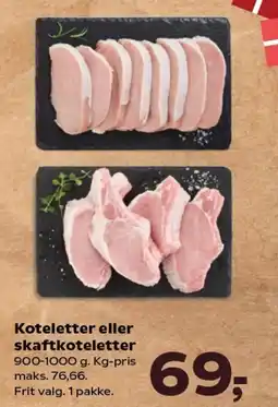 Kvickly Koteletter eller skaftkoteletter tilbud