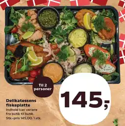 Kvickly Delikatessens fiskeplatte tilbud