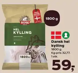 Kvickly Dansk hel kylling tilbud