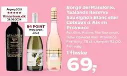 Kvickly Borgo del mandorlo, yealands reserve sauvignon blanc eller coteaux d'aix en provence tilbud