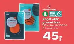 Kvickly Røget eller gravad laks tilbud