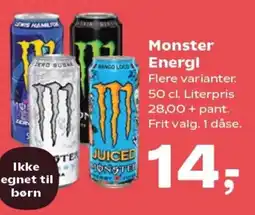Kvickly MONSTER Energl tilbud