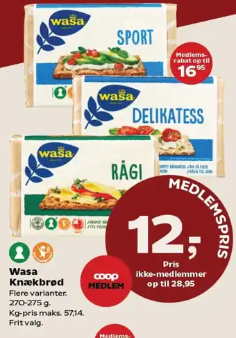 Kvickly WASA Knækbrød tilbud