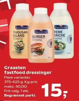 Kvickly GRAASTEN Fastfood dressinger tilbud
