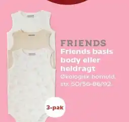 Kvickly Friend basis body eller heldragt tilbud
