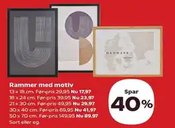 Kvickly Rammer med motiv tilbud