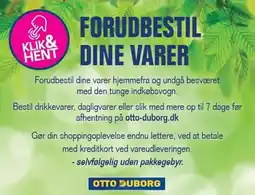 Otto Duborg FORUDBESTIL DINE VARER tilbud