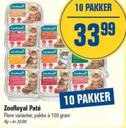 Otto Duborg ZooRoyal Paté 100 gram tilbud