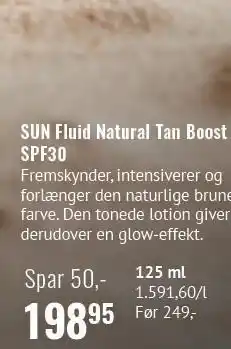 Helsam Sun Fluid Natural Tan Boost SPF30 tilbud