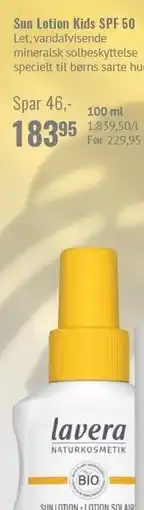 Helsam sun lotion Kids SPF 50 tilbud