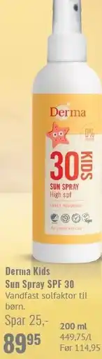 Helsam Derma Kids Sun Spray SPF 30 tilbud