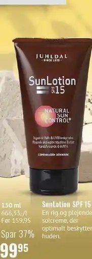 Helsam SunLotion SPF 15 tilbud