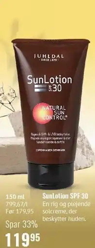 Helsam SunLotion SPF 30 tilbud