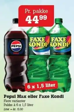 Poetzsch Padborg Pepsi Max eller Faxe Kondi tilbud