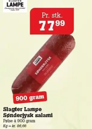Poetzsch Padborg Slagter Lampe Sønderjysk salami tilbud
