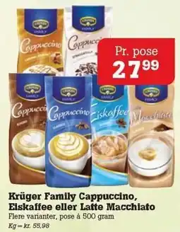 Poetzsch Padborg Krüger Family Cappuccino, Eiskaffee eller Latte Macchiato tilbud